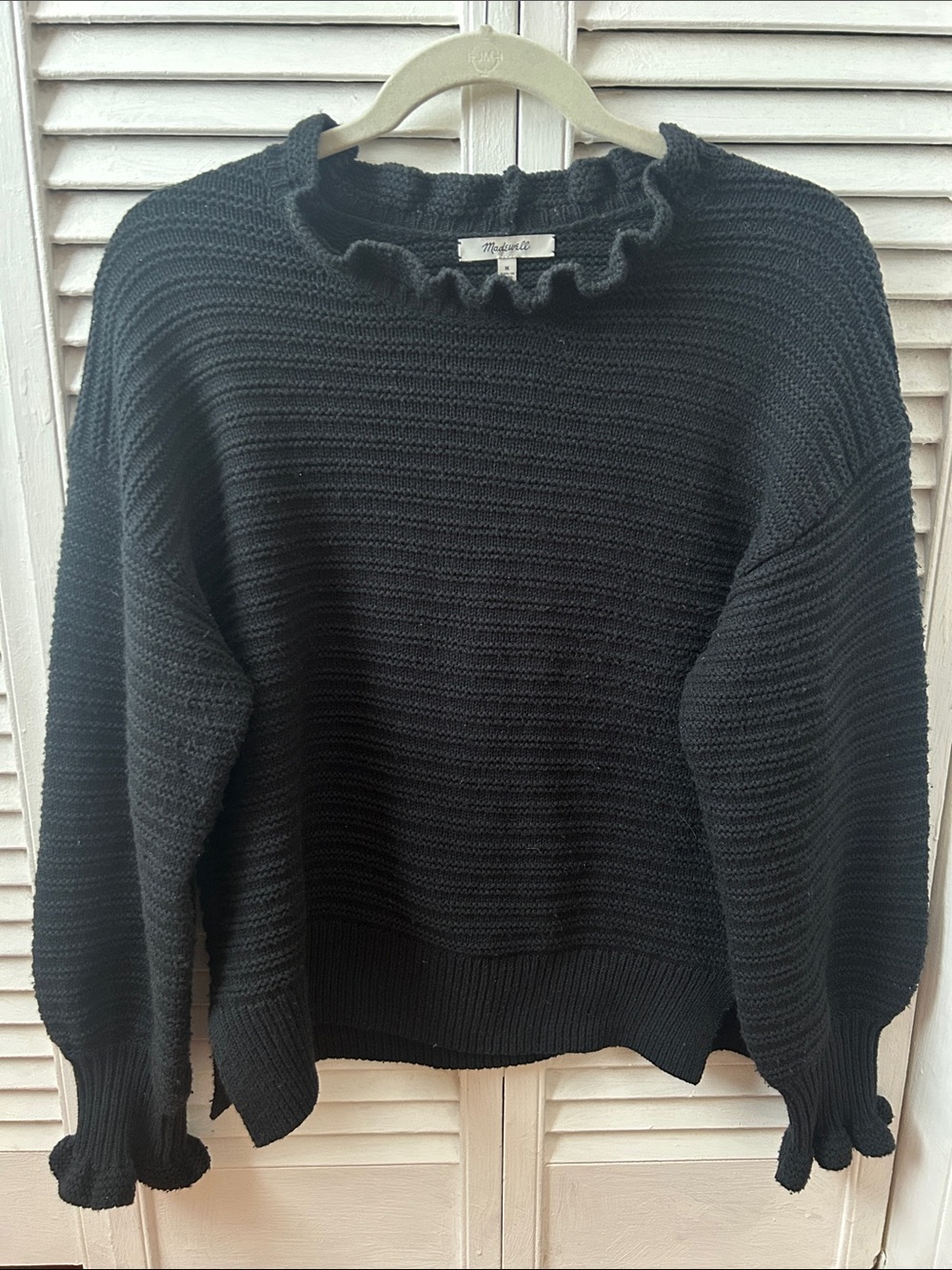 Madewell Ruffle Sleeve crewneck